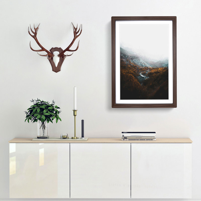 Zermatt in Switzerland - Picture Frame Graphic Art Print, 48cm H x 36cm W x 2cm D, Walnut Framed