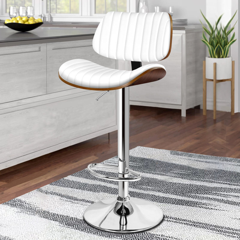 ALFORDSON Bar Stool Swivel Padded Backrest Gas Lift Kitchen Dining Chair