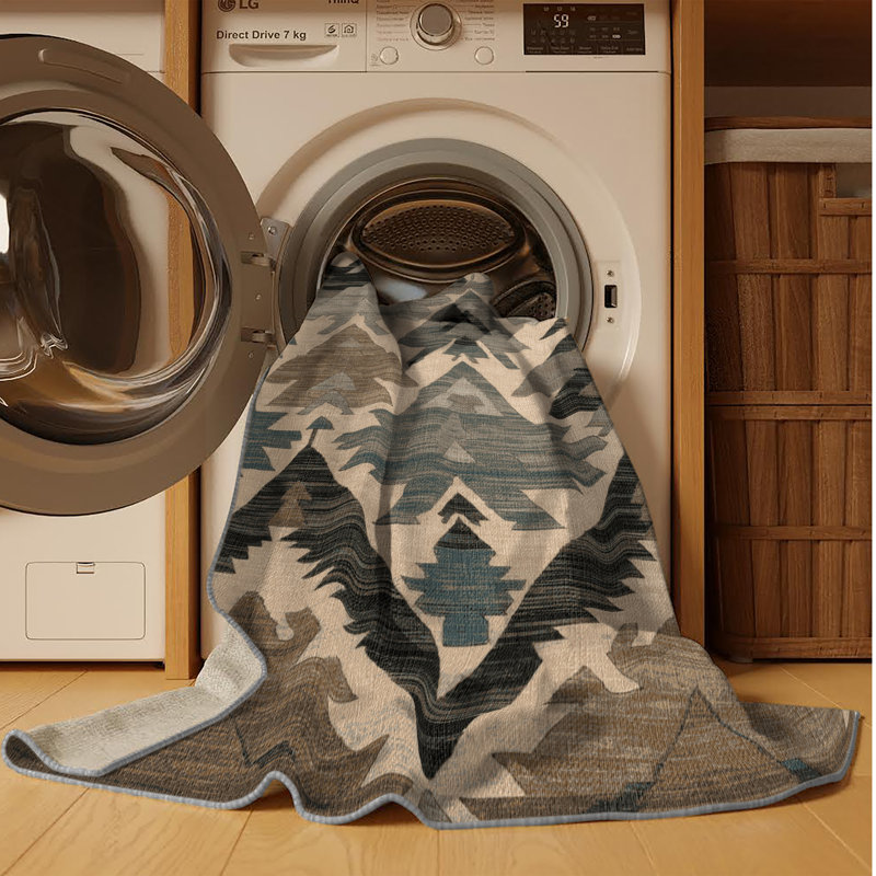 Tapis persan gris lavable à la machine, Rectangulaire 8 pi x 10 pi