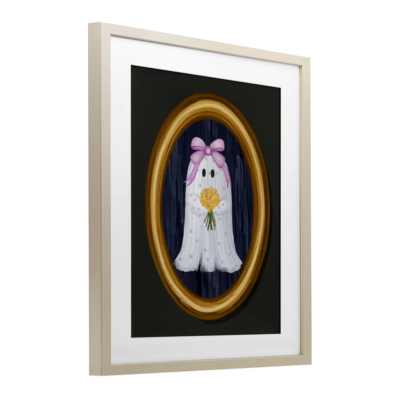 «Ghost Girl with Flowers», reproduction encadrée sous verre, conception de Jennifer Stith, H 21 po x l 17 po