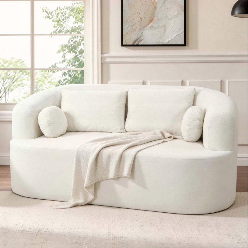 Canapé-dans-une-causeuse, Beige