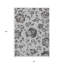 Tapis extérieur lavable floral gris anthracite et argent 8 pi x 10 pi