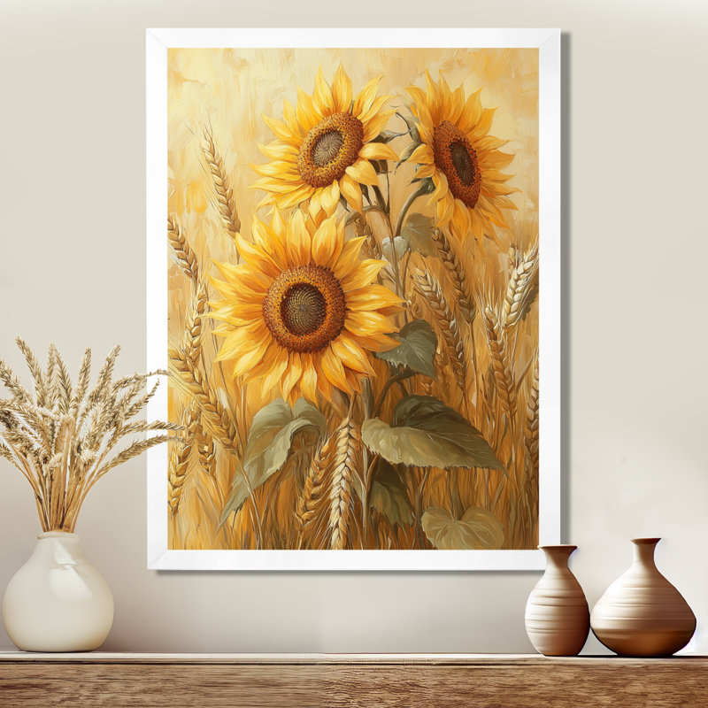 Divirgilio - Floral Wall Art Prints, H 32 po x l 24 po, Reproduction encadrée d'une seule photo, Blanc
