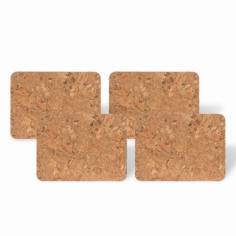 Cork Set 4 Rect. Placemats