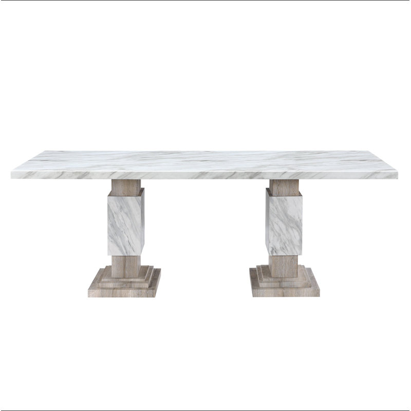 STACEY BEIGE DINING TABLE, Beige