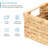 Water Hyacinth Storage Basket With Handle, Rectangular Wicker Basket For Organizing, Decorative Wicker Storage Basket For Living Room, Medium Wicker Basket - 3 Pack Medium
