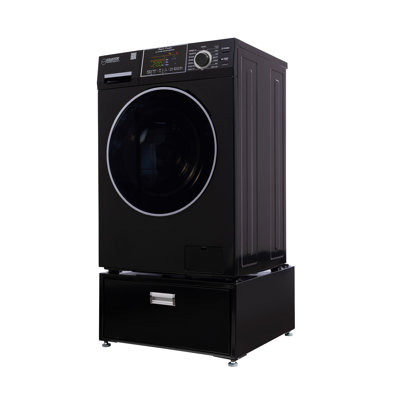 Equator All-in-One Washer Dryer VENTLESS/VENTED PET cycle 1.62cf/15lbs 110V with Pedestal