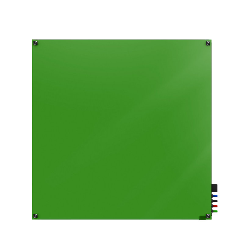 Panneau de verre mural Harmony, Vert, 48" x 72"