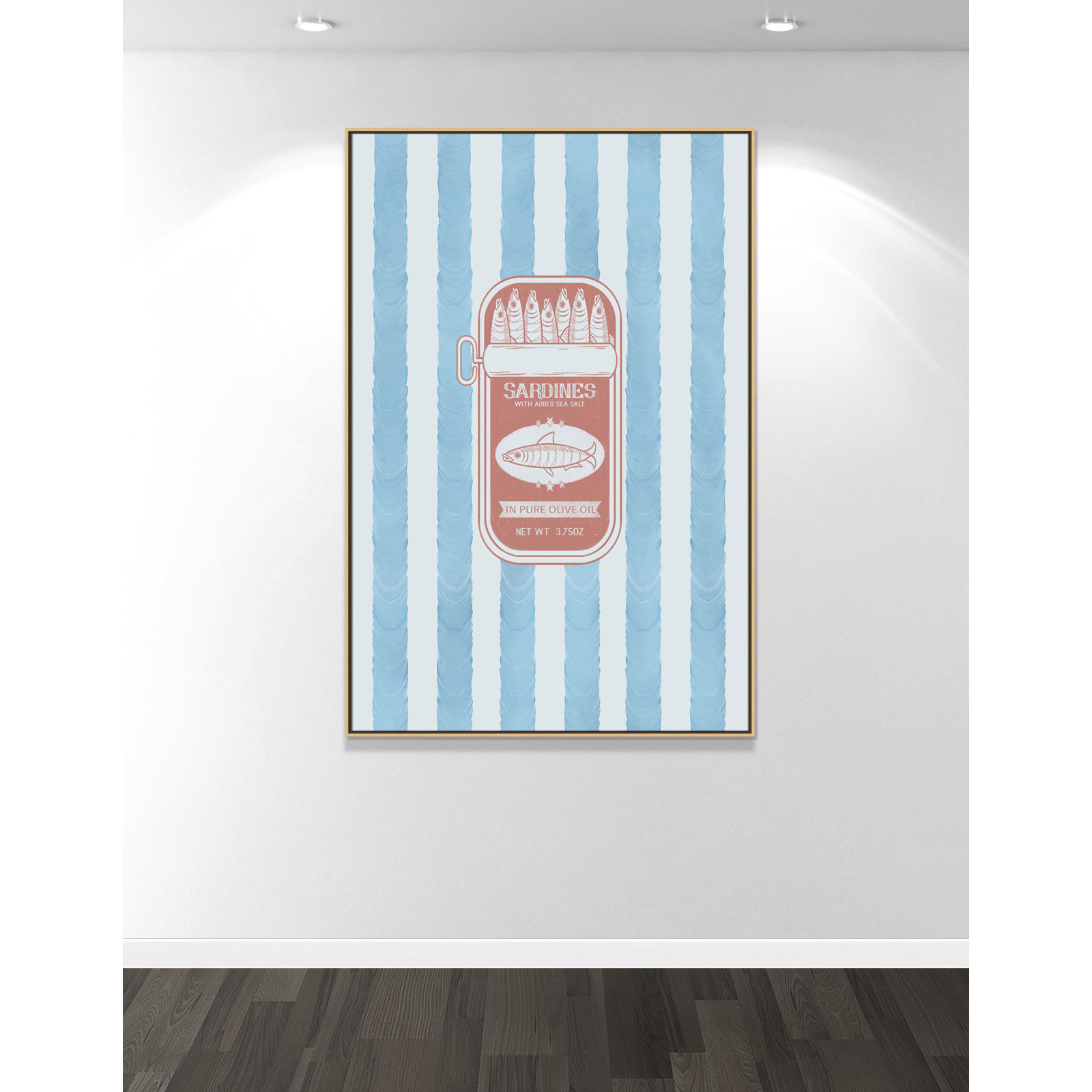 Salty Sardines Print by Marcus Prime, 41.5'' W x 61.5'' H, Natural Floater
