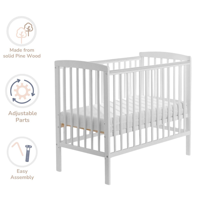 Sydney Cot Bed, White