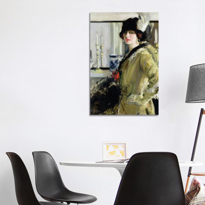 The Black Hat by Francis Campbell Boileau Cadell - Wrapped Canvas Painting