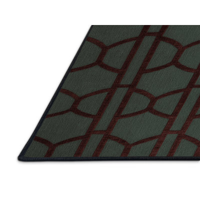 Machine Washable Trellis Gray Area Rug