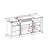 Media Console Table With Large Storage Cabinet, Modern TV Media Entertaionment Stand, White