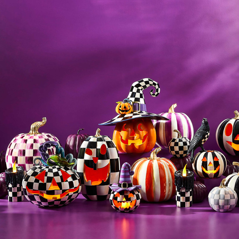 Courtly Check® Illuminated Jack O' Lantern - Tall