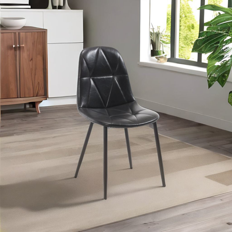 Chaises de salle à manger, 2, Noir, noir, noir, noir