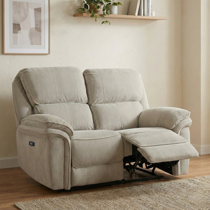 Coomer 2 Seater Electric Reclining Loveseat, Grey