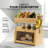 Bamboo Bread Box With Fruit Basket, 2-In-1 Kitchen Countertop Organize
