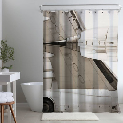 Shower Curtain TR71 – Polyester Shower Curtain, Dye Sublimation Print, 71" W × 74" L