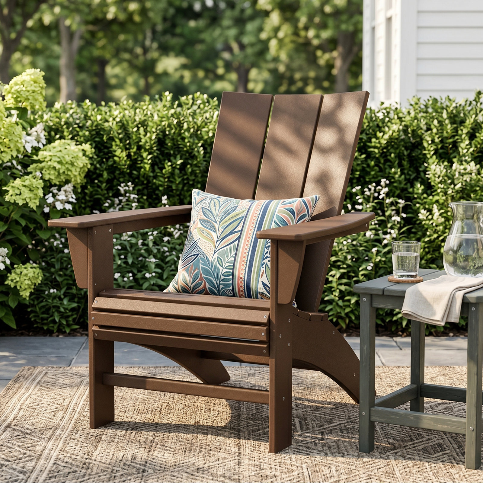 POLYWOOD® Modern Adirondack Chair, Mahogany
