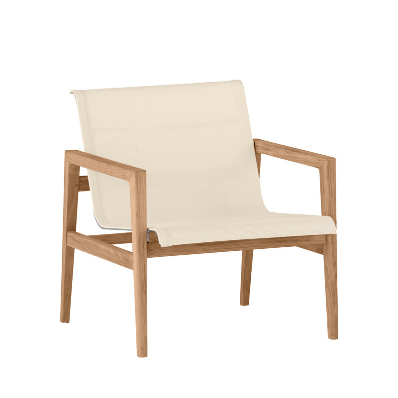 Coast Teak Lounge Chair Natural Teak, Natural Teak Frame/Canvas Sling