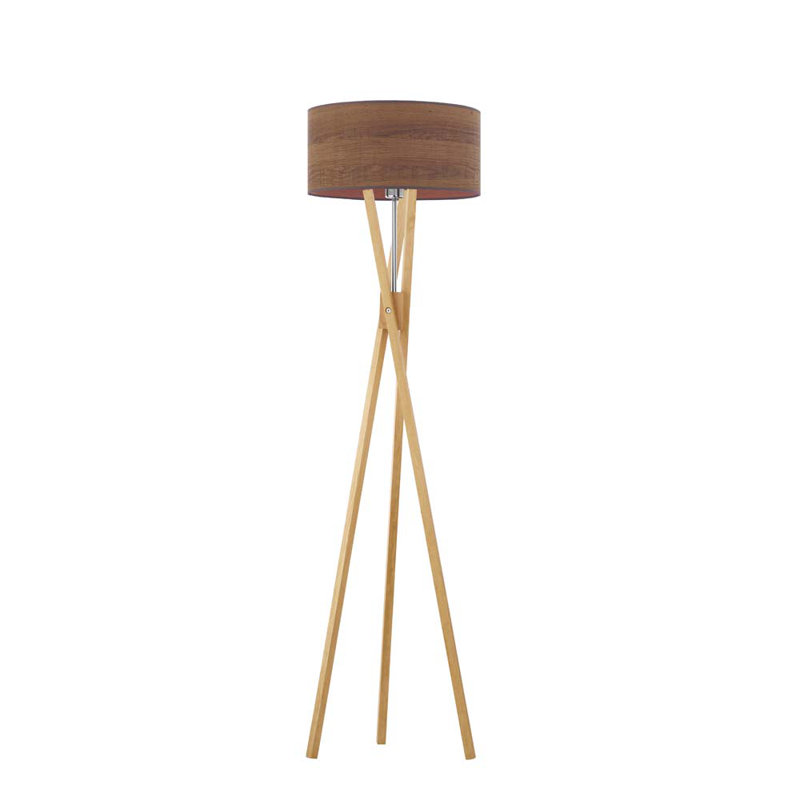 Treva 150cm Tripod Floor Lamp, Gold, Dark Brown