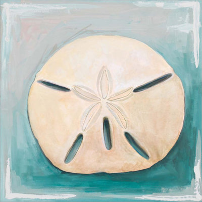 «Sand Dollar On Teal» par Diannart, art mural sur toile