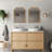 Solid Wood Scalloped Mirror-563019374