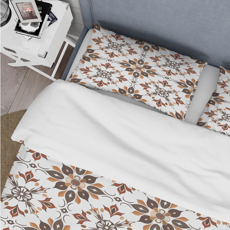 Ensemble de housse de couette Traditional Brown Mosaic Bliss III - Traditional
