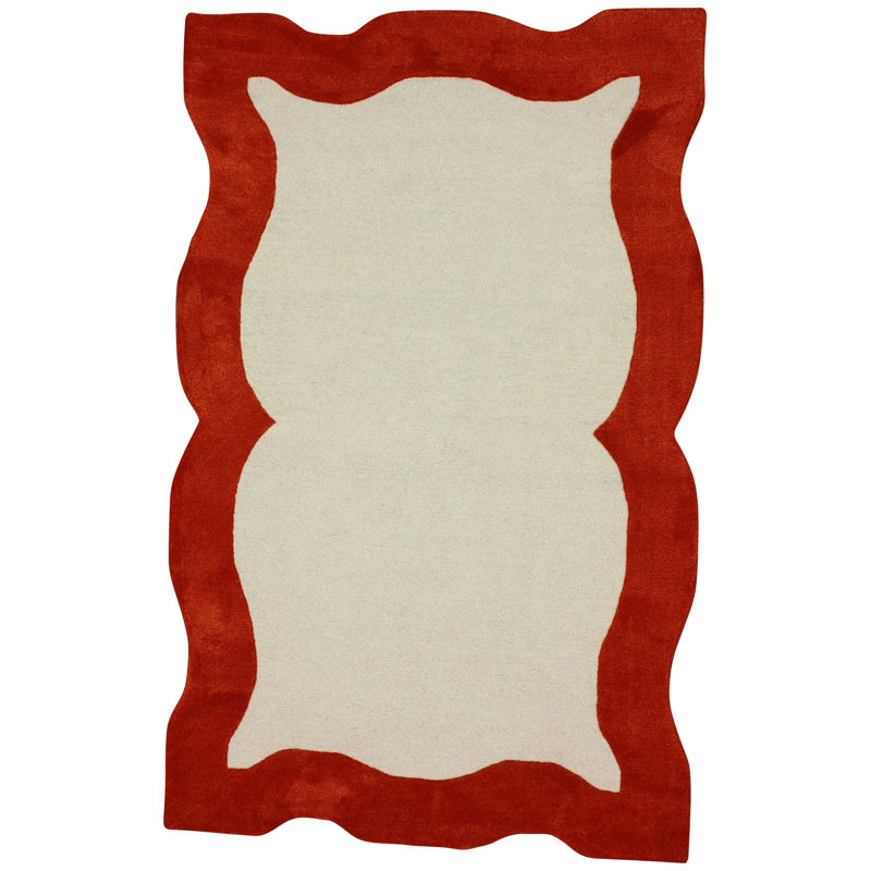 Tapis orange Rocha, 7 pi 6 po x 9 pi 6 po