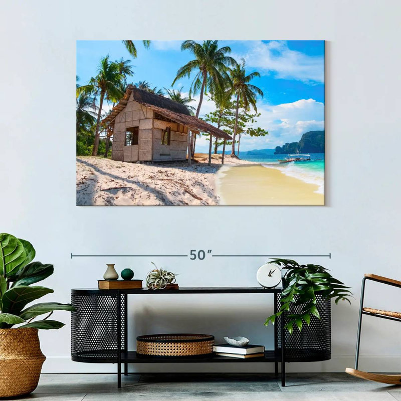 Cabane de plage tropicale Lilie Palawan, H 32 po x l 48 po