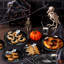 Ensemble de 215 pièces de vaisselle pour fête d'Halloween jetables avec assiettes. Serviettes. Tasses. Ensemble de vaisselle d'Halloween pour servir 25 personnes