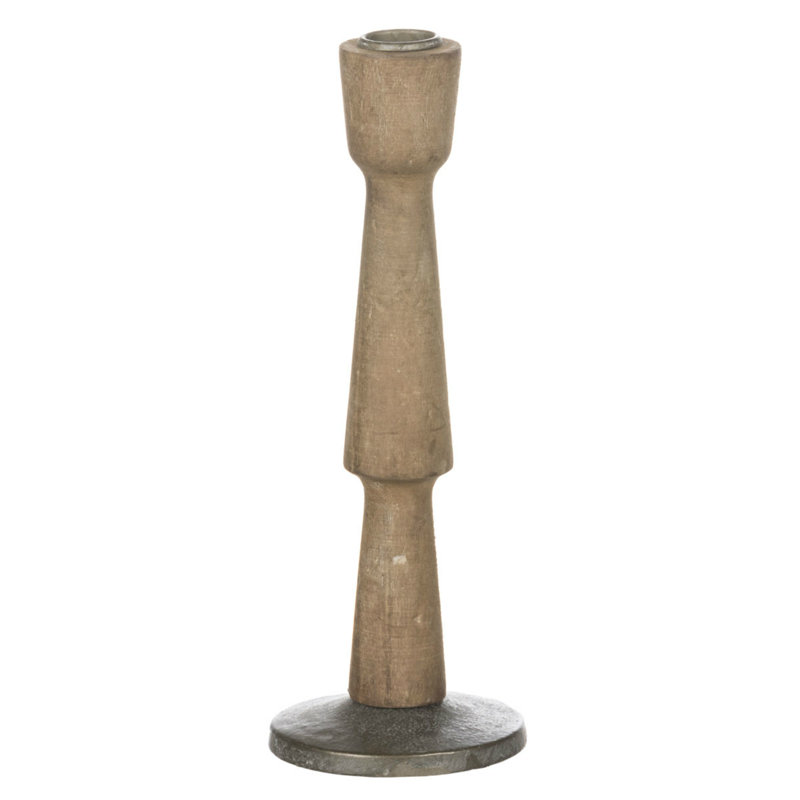 Chandelle en bois, H 11 po x l 3,75 po x P 3,75 po