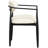 Eligah Vegan Leather Upholstered Dining Arm Chair-6766397-6766377