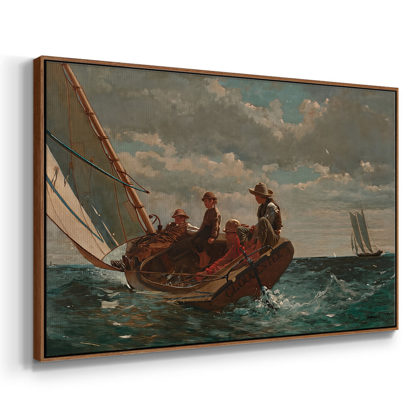 Hudson River, 1892 - Winslow Homer, toile tendue avec châssis, 24 po x 36 po, Naturel