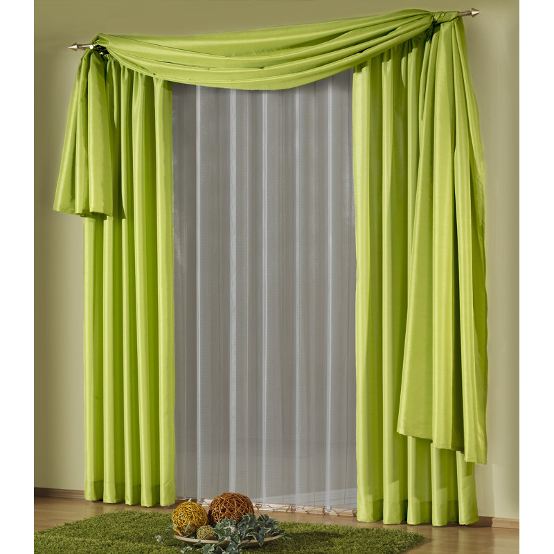Farsund Semi Sheer Single Panel, 135cm H x 400cm W, Green