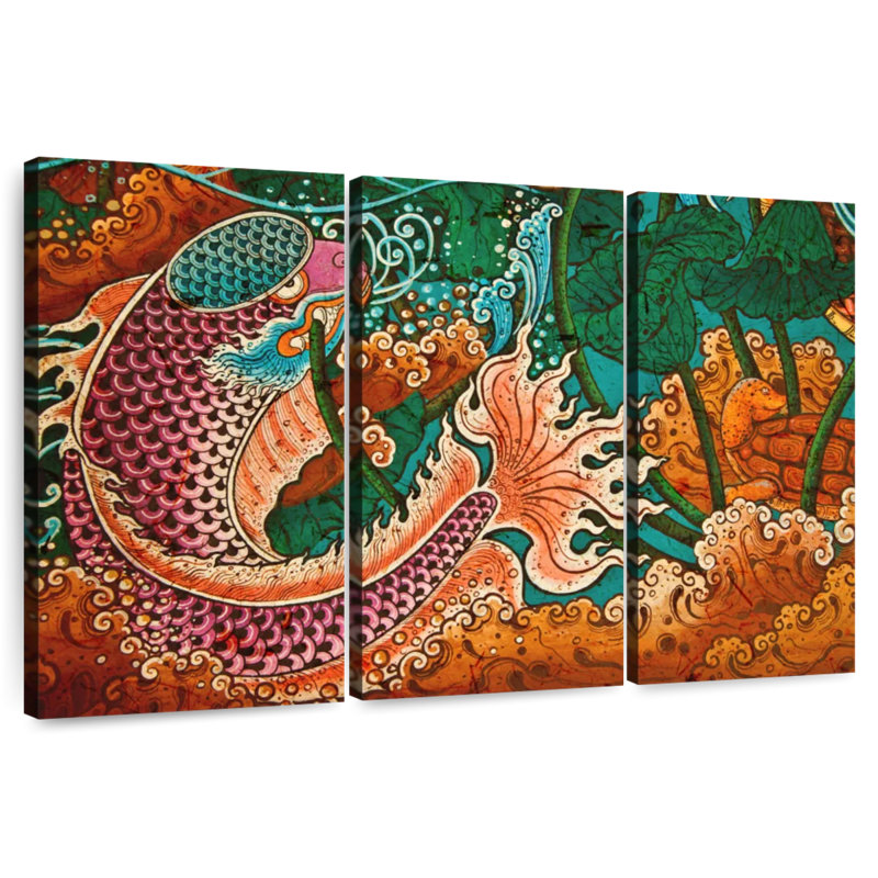 Thai Temple Fish, 48" H x 74" W