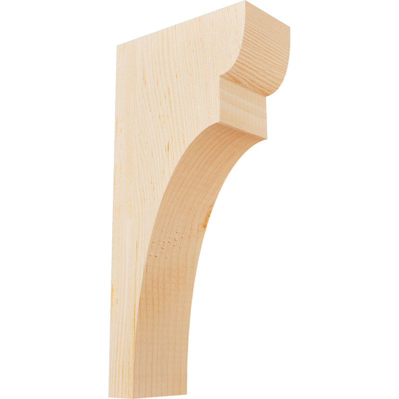 Yorktown Corbel, H 16 po x l 3,5 po x P 8 po, Sapin de Douglas, Lisse