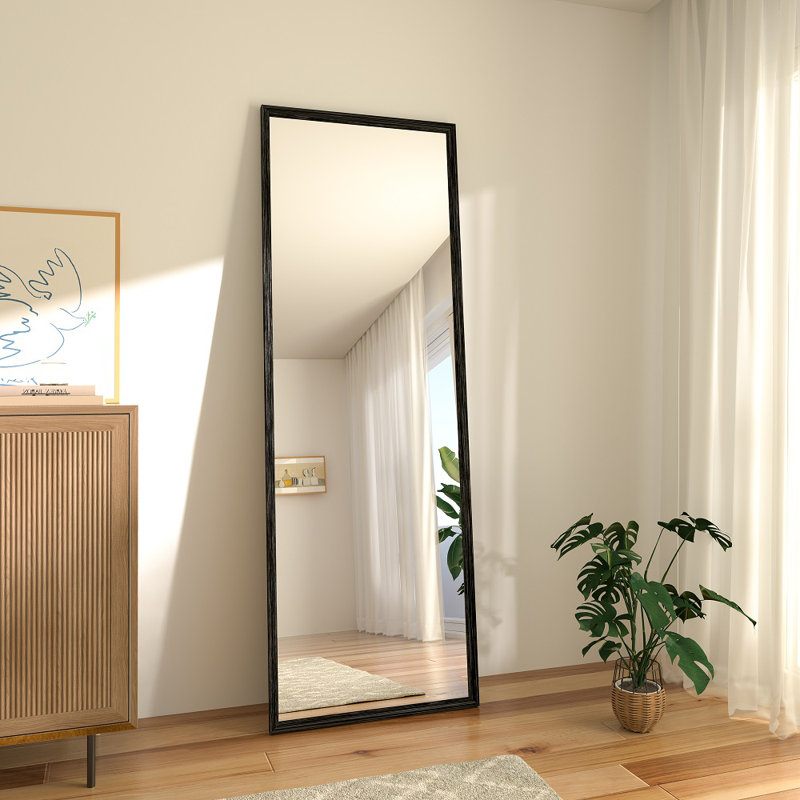 Full Length Mirror, Rectangle Floor Mirror, Wall Mirror with Explosion-Proof Film Design