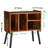 Vinyl Record Player Stand with Storage Holds 150+ Albums Mid-Century Turntable Side Table