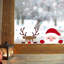 Peeking Santa and Rudolph Christmas Wall Sticker