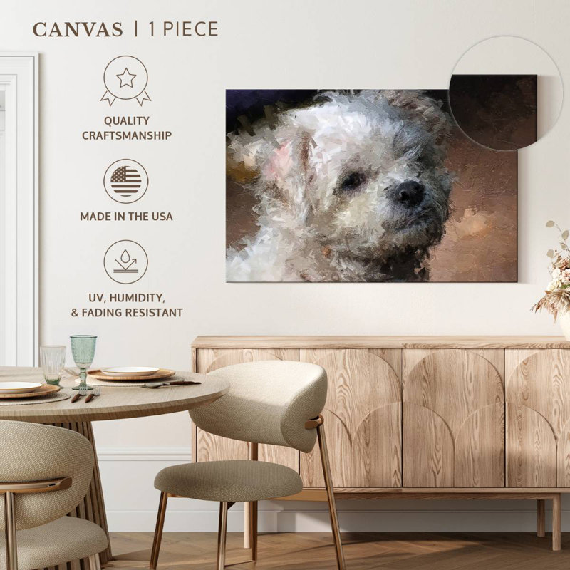 Brampt Maltese, 30" H x 45" W