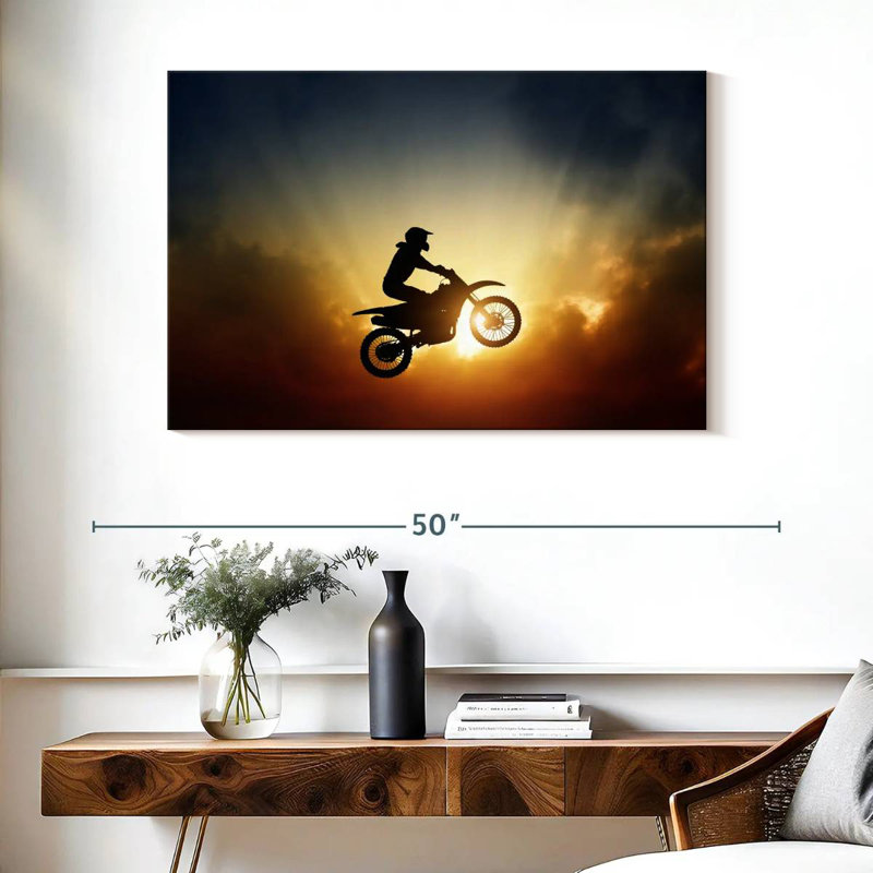 Sireci Dirt Bike Sunburst, 26" H x 39" W