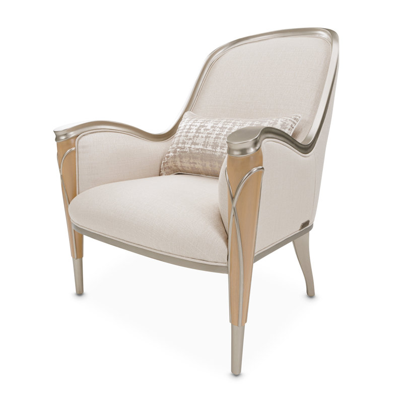 Villa Cherie 31'' Wide Armchair, Pearl 100% Polyester