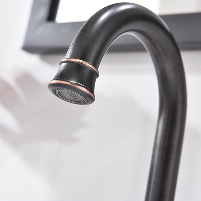 2-handle Bathroom Faucet with Drain Assembly