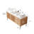 Elegant Oak & White Ceramic Bathroom Vanity: Durable Freestanding Cabinet With Ample Storage For Luxurious Bath Spaces