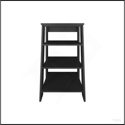 Linen Cabinet 29.7"H, Four Shelves, Vertical, Black