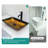 Bathroom Vessel Sink Above Counter Amber Gradient Tempered Glass Bowl Square Sink For Bathroom, Tempered Glass Vessel Sink With Pop-Up Drain (No Faucet)-120676342