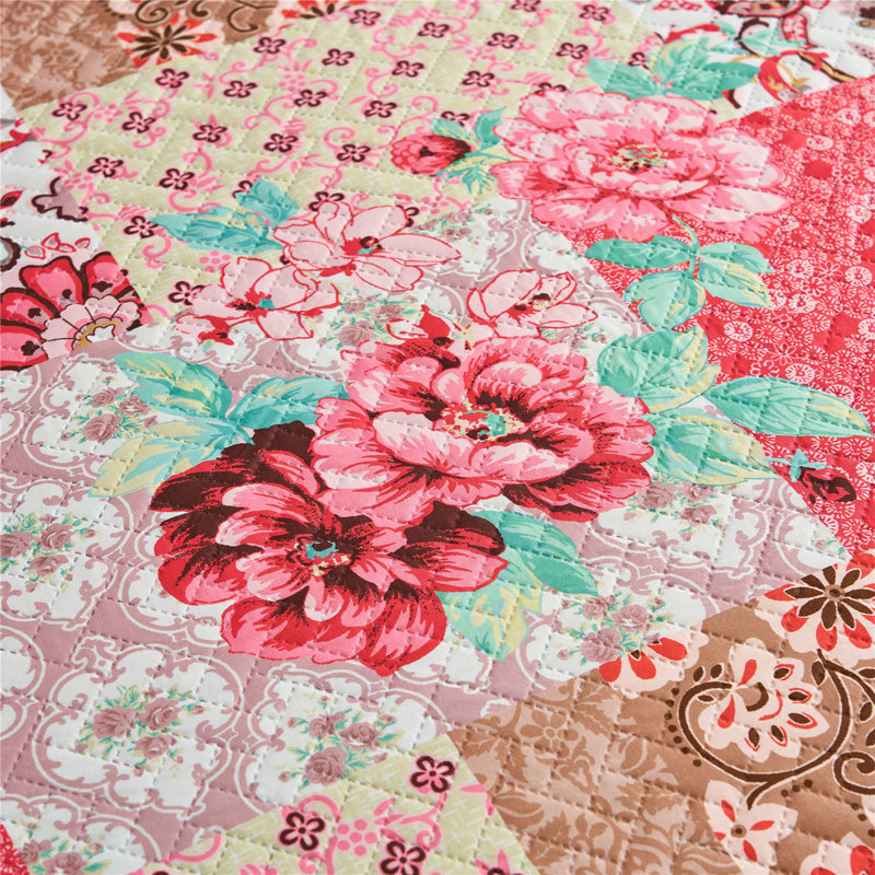 Quilt, Queen Quilt +2 Standard Shams, Floral 4