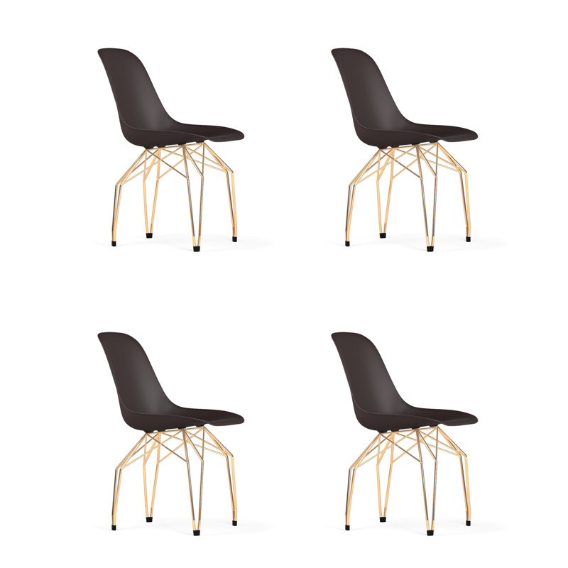 Ensemble de 4 chaises V9 Diamond, Or blanc