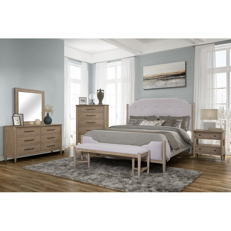 Dana Heights 2-Drawer Nightstand, Beige